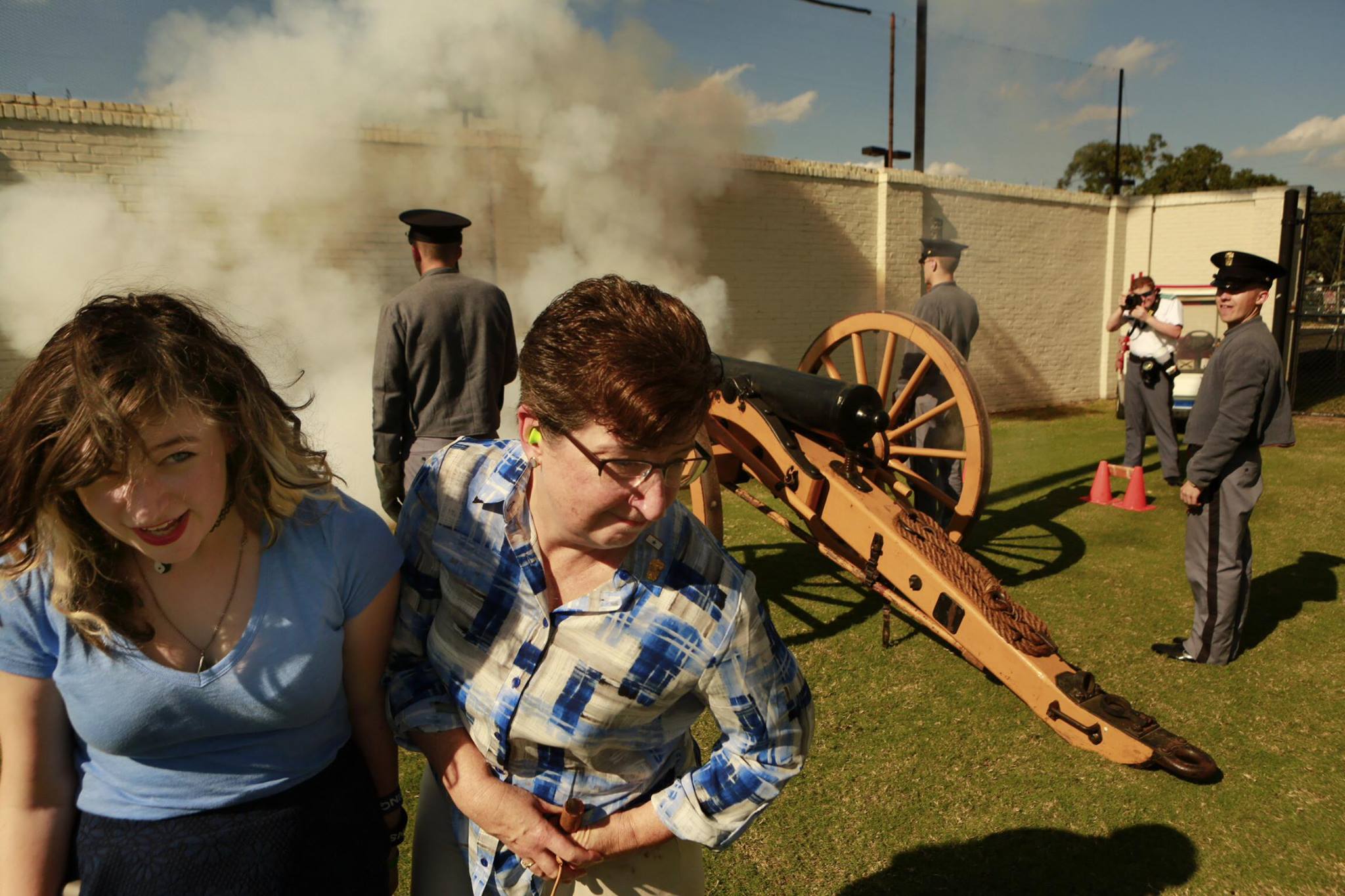 Michael Givens got this terrific shot right when the cannon went off.